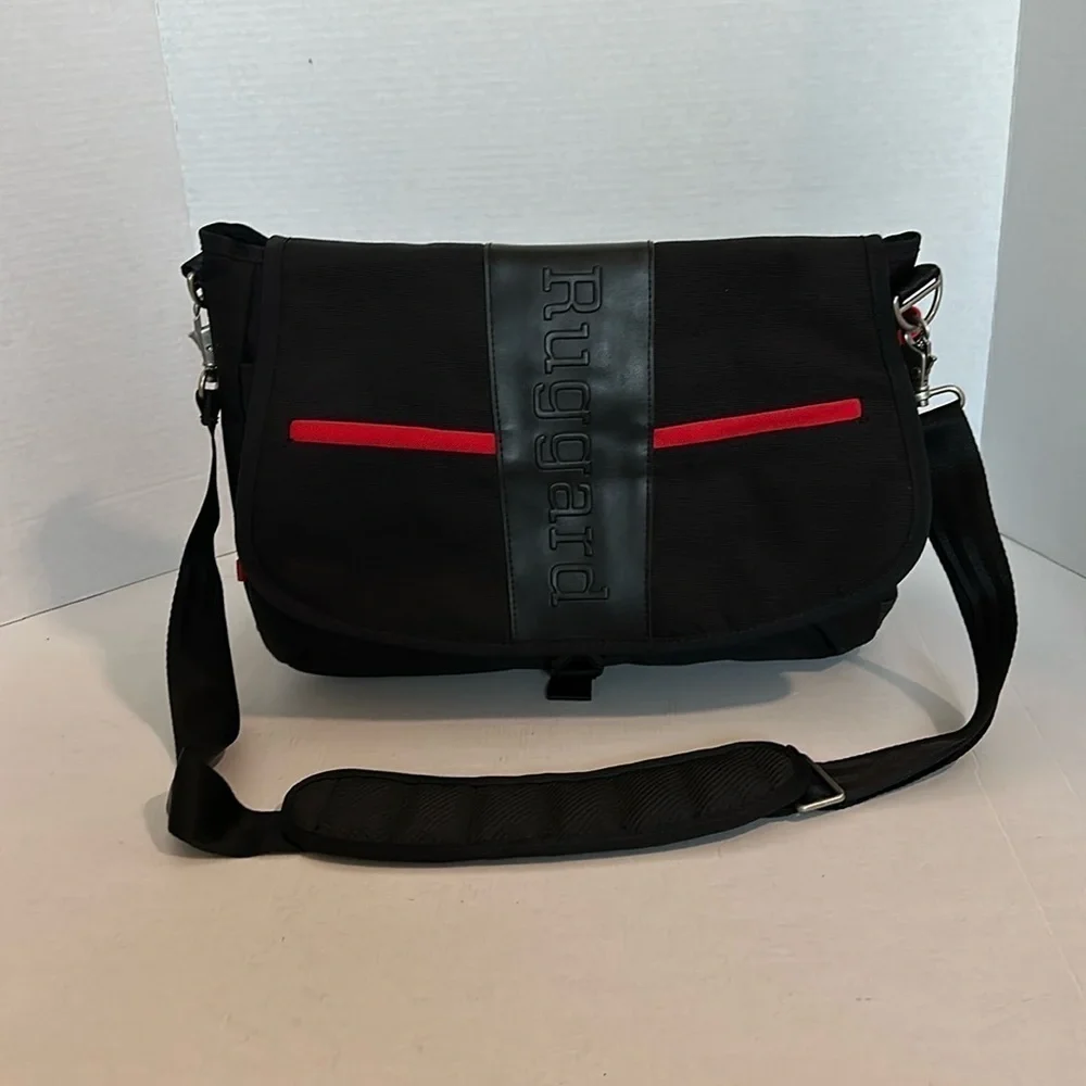 Ruggard Red Series Scarlet Tech Messenger Bag black and red